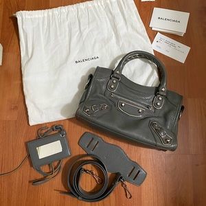 Balenciaga handbag City Nano Gray